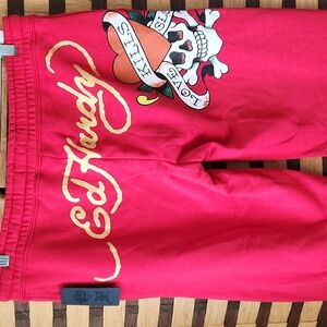 NWT! Ed Hardy Vibrant Live Kills Red Sweatpants